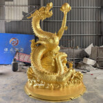 chinese golden dragon statue