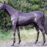 outdoor bronze horse statue