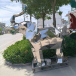 silver elephant sculpture