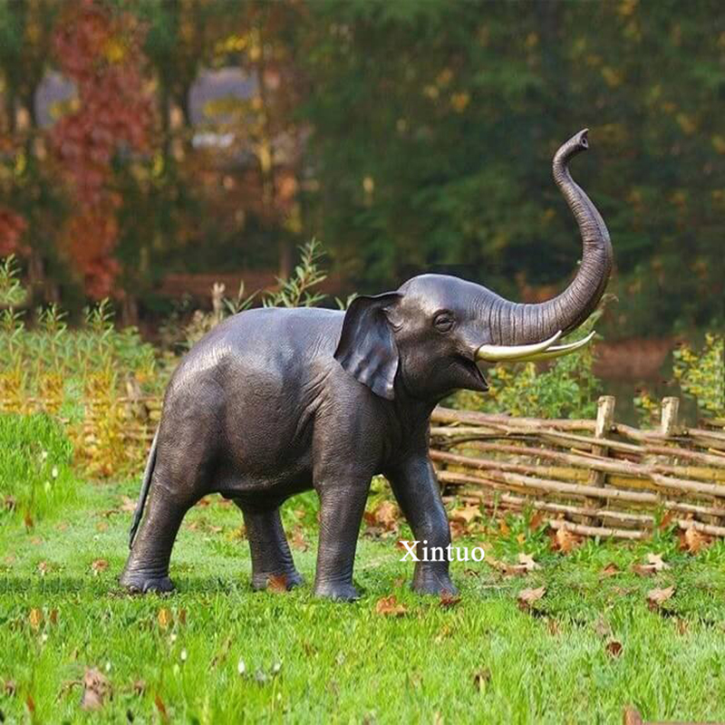 outdoor elephant water feature