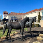 outdoor bronze horse statue