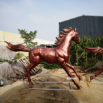 aluminum horse statue