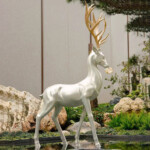 life size deer garden statue