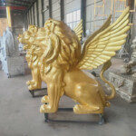 winged lion sculpture