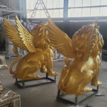 winged lion sculpture