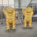 winged lion sculpture