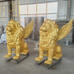 winged lion sculpture