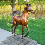 arabian horse bronze sculpture