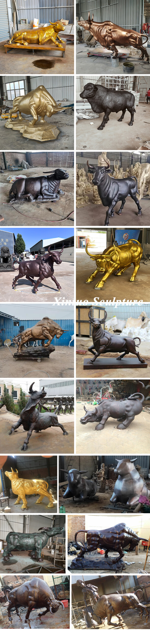 Bull sculpture project cases