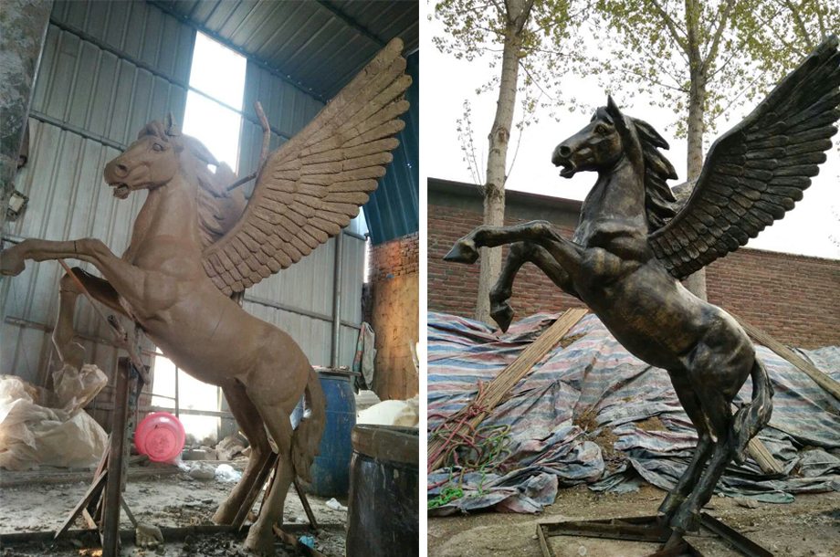 winged horse sculpture