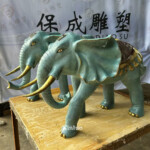 blue elephant statue