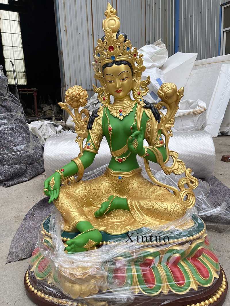 green tara bronze statue