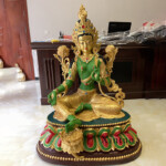 green tara bronze statue