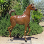 arabian horse bronze sculpture