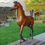 arabian horse bronze sculpture