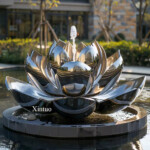 lotus flower outdoor fountain