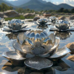 lotus flower outdoor fountain