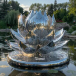 lotus flower outdoor fountain