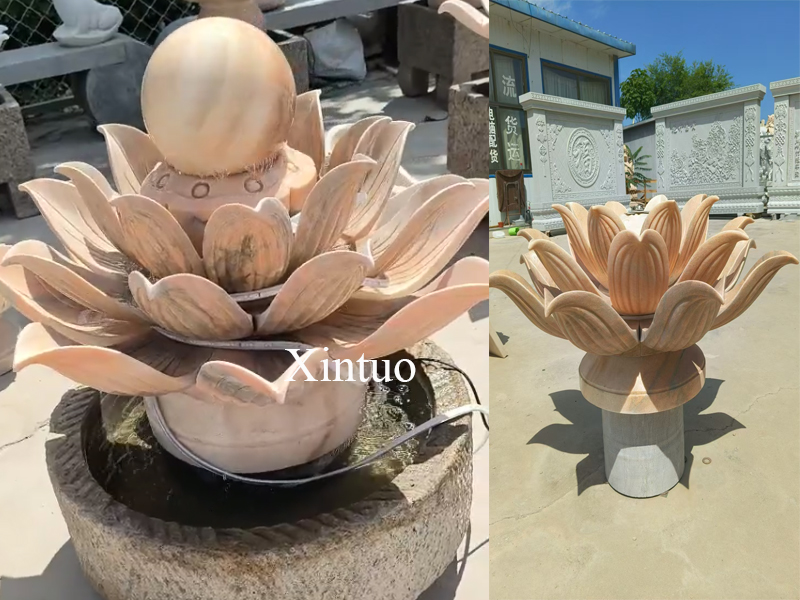 lotus flower outdoor fountain