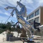 metal horse garden sculpture