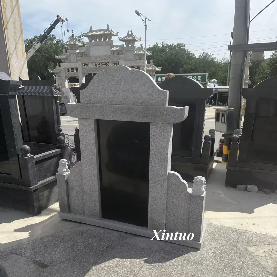 black marble tombstone