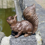 bronze squirrel statue