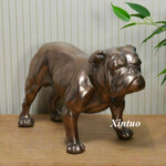 english bulldog statue outdoor