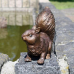 bronze squirrel statue