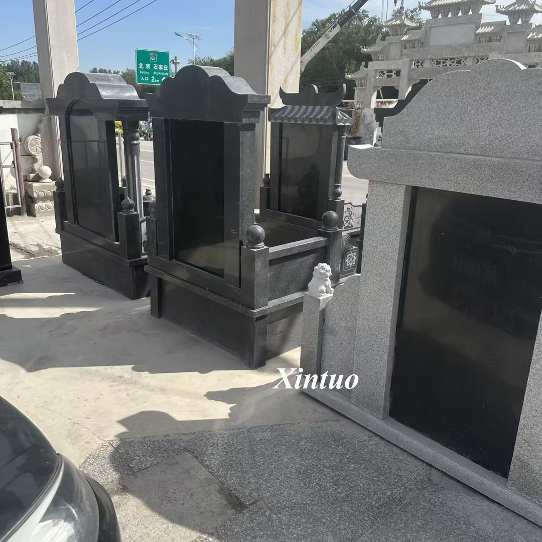 black marble tombstone