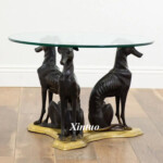 bronze whippet dog sculpture 