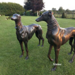 bronze greyhound sculpture