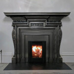 iron fireplace mantel