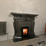 iron fireplace mantel