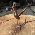 outdoor crane statues